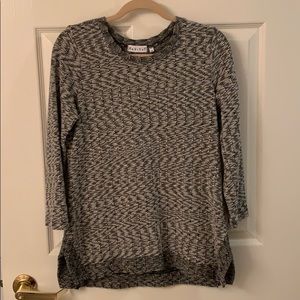 Black and white knit sweater